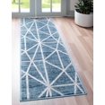 thumbnail image 1 of Rugs.com Lattice Trellis Collection Rug – 10 Ft Runner Blue Low-Pile Rug Perfect For Hallways, Entryways, 1 of 9
