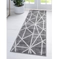 thumbnail image 1 of Rugs.com Lattice Trellis Collection Rug – 10 Ft Runner Gray Low-Pile Rug Perfect For Hallways, Entryways, 1 of 8