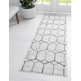 thumbnail image 1 of Rugs.com Lattice Trellis Collection Rug – 10 Ft Runner White Low-Pile Rug Perfect For Hallways, Entryways, 1 of 9