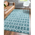 thumbnail image 1 of Rugs.com Lattice Trellis Collection Rug – 6' x 9' Blue Low-Pile Rug Perfect For Living Rooms, Large Dining Rooms, Open Floorplans, 1 of 9
