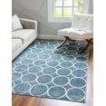 thumbnail image 1 of Rugs.com Lattice Trellis Collection Rug – 7' x 10' Blue Low-Pile Rug Perfect For Living Rooms, Large Dining Rooms, Open Floorplans, 1 of 9