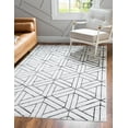 thumbnail image 1 of Rugs.com Lattice Trellis Collection Rug – 7' x 10' White Low-Pile Rug Perfect For Living Rooms, Large Dining Rooms, Open Floorplans, 1 of 9