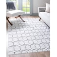 thumbnail image 1 of Rugs.com Lattice Trellis Collection Rug – 9' x 12' White Low-Pile Rug Perfect For Living Rooms, Large Dining Rooms, Open Floorplans, 1 of 9