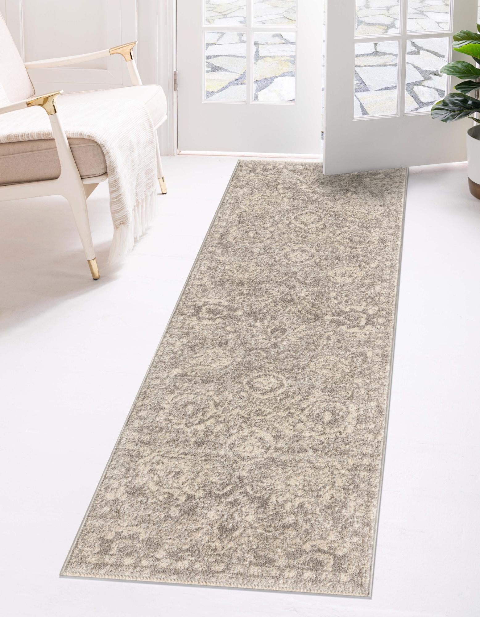 Rugs.com Lola Collection Rug – 16 Ft Runner Gray Medium Rug Perfect For ...