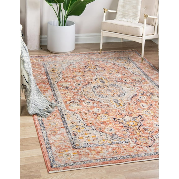 Rugs.com Lola Collection Rug – 2' x 3' Brick Red Medium Rug Perfect For Entryways, Kitchens, Breakfast Nooks, Accent Pieces
