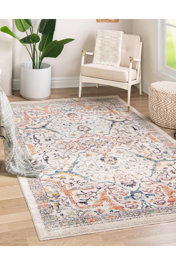 .com Lola Collection Rug – 2' x 3' Ivory Medium Rug Perfect For Entryways, Kitchens, Breakfast Nooks, Accent Pieces
