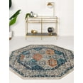 thumbnail image 1 of Rugs.com Lola Collection Rug – 4 Ft Octagon Multi Medium Rug Perfect For Living Rooms, Kitchens, Entryways, 1 of 7
