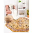 thumbnail image 1 of Rugs.com Lola Collection Rug – 4 Ft Octagon Yellow Medium Rug Perfect For Living Rooms, Kitchens, Entryways, 1 of 9