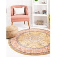 thumbnail image 1 of Rugs.com Lola Collection Rug – 4 Ft Round Yellow Medium Rug Perfect For Kitchens, Dining Rooms, 1 of 3
