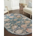 thumbnail image 1 of Rugs.com Lola Collection Rug – 4' x 6' Oval Blue Medium Rug Perfect For Living Rooms, Large Dining Rooms, Open Floorplans, 1 of 8
