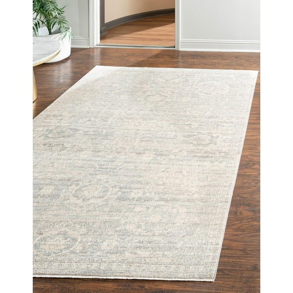 Rugs.com Lola Collection Rug – 5' x 8' Gray Medium Rug Perfect For Bedrooms, Dining Rooms, Living Rooms