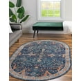 thumbnail image 1 of Rugs.com Lola Collection Rug – 5' x 8' Oval Oval Navy Blue Medium Rug Perfect For Living Rooms, Large Dining Rooms, Open Floorplans, 1 of 9