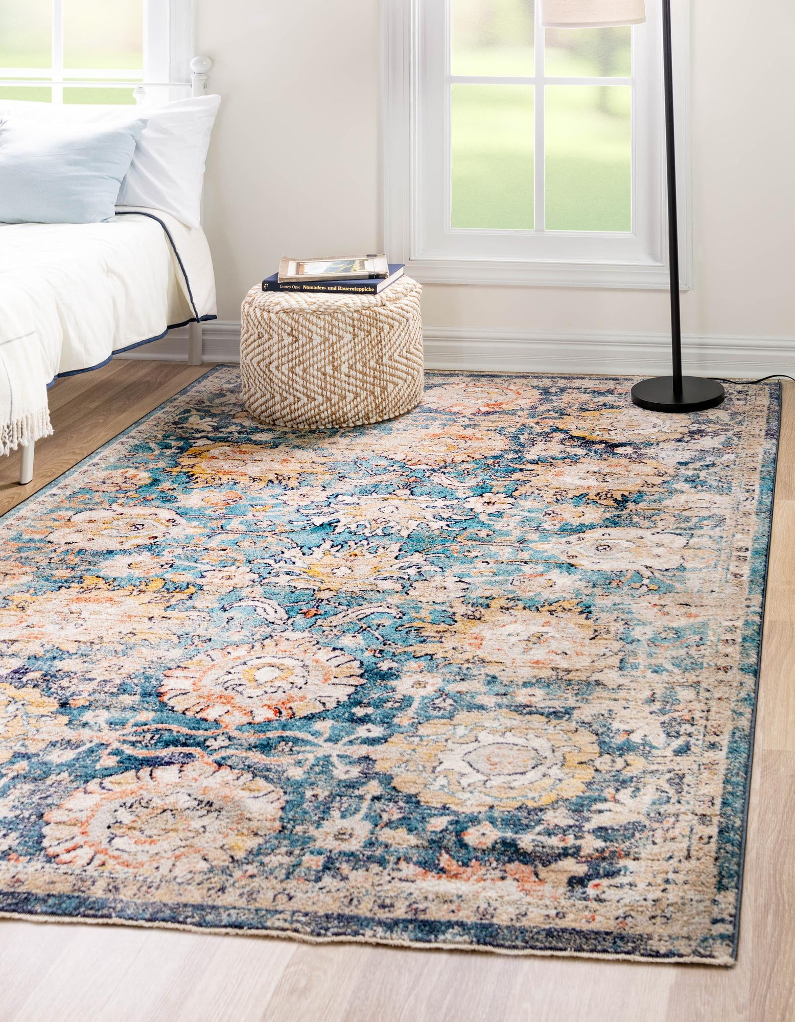 Rugs.com Lola Collection Rug – 6' x 9' Blue Medium Rug Perfect For ...