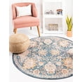 thumbnail image 1 of Rugs.com Lola Collection Rug – 7 Ft Round Blue Medium Rug Perfect For Kitchens, Dining Rooms, 1 of 8