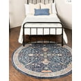 thumbnail image 1 of Rugs.com Lola Collection Rug – 7 Ft Round Navy Blue Medium Rug Perfect For Kitchens, Dining Rooms, 1 of 7