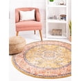 thumbnail image 1 of Rugs.com Lola Collection Rug – 7 Ft Round Yellow Medium Rug Perfect For Kitchens, Dining Rooms, 1 of 3
