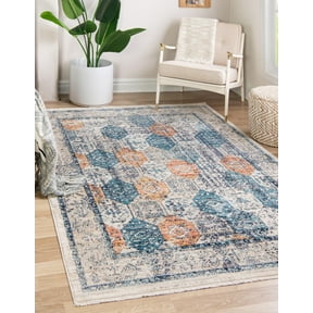 Rugs.com Eco Southwestern Collection Rug – 8' x 10' Khaki Gray Medium ...