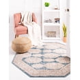 thumbnail image 1 of Rugs.com Lola Collection Rug – 8 Ft Octagon Blue Medium Rug Perfect For Living Rooms, Kitchens, Entryways, 1 of 9