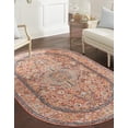 thumbnail image 1 of Rugs.com Lola Collection Rug – 8' x 10' Oval Brick Red Medium Rug Perfect For Living Rooms, Large Dining Rooms, Open Floorplans, 1 of 9
