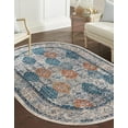 thumbnail image 1 of Rugs.com Lola Collection Rug – 8' x 10' Oval Multi Medium Rug Perfect For Living Rooms, Large Dining Rooms, Open Floorplans, 1 of 9