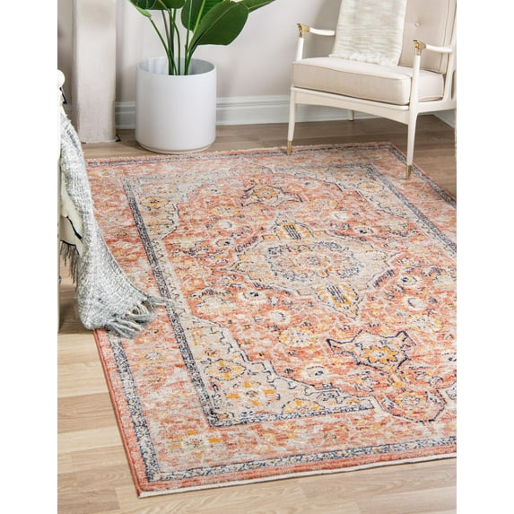 Rugs.com Lola Collection Rug – 9' x 12' Brick Red Medium Rug Perfect For Living Rooms, Large Dining Rooms, Open Floorplans