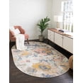 thumbnail image 1 of Rugs.com Lotus Collection Rug – 5' x 8' Oval Multi Low Rug Perfect For Living Rooms, Large Dining Rooms, Open Floorplans, 1 of 6