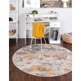 thumbnail image 1 of Rugs.com Lotus Collection Rug – 7' Round Multi Low Rug Perfect For Kitchens, Dining Rooms, 1 of 6