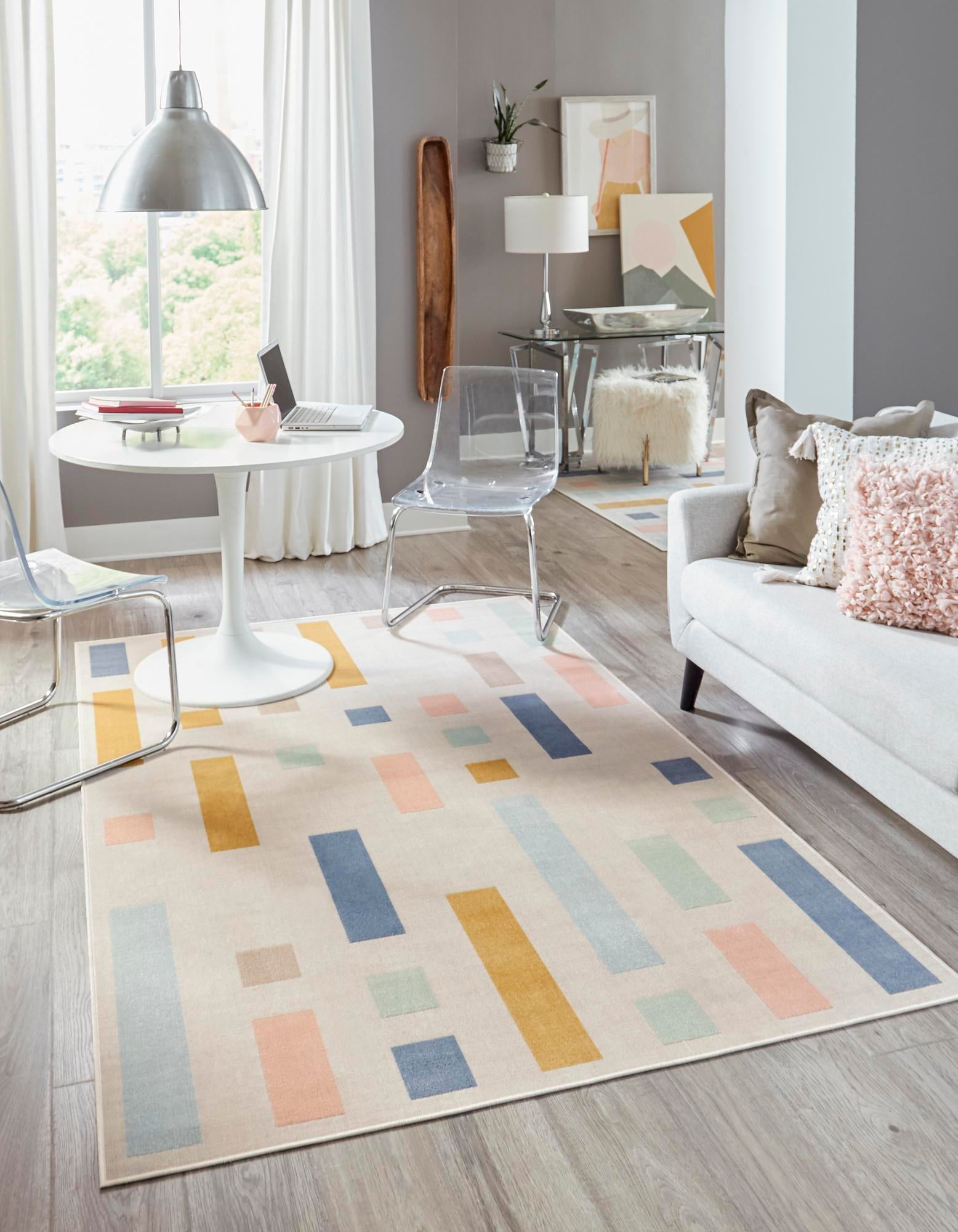 Rugs.com Lotus Collection Rug – 8' x 10' Multi Low Rug Perfect For ...