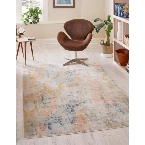 Rugs.com Lotus Collection Rug – 9' x 12' Multi Low Rug Perfect For Living Rooms, Large Dining Rooms, Open Floorplans