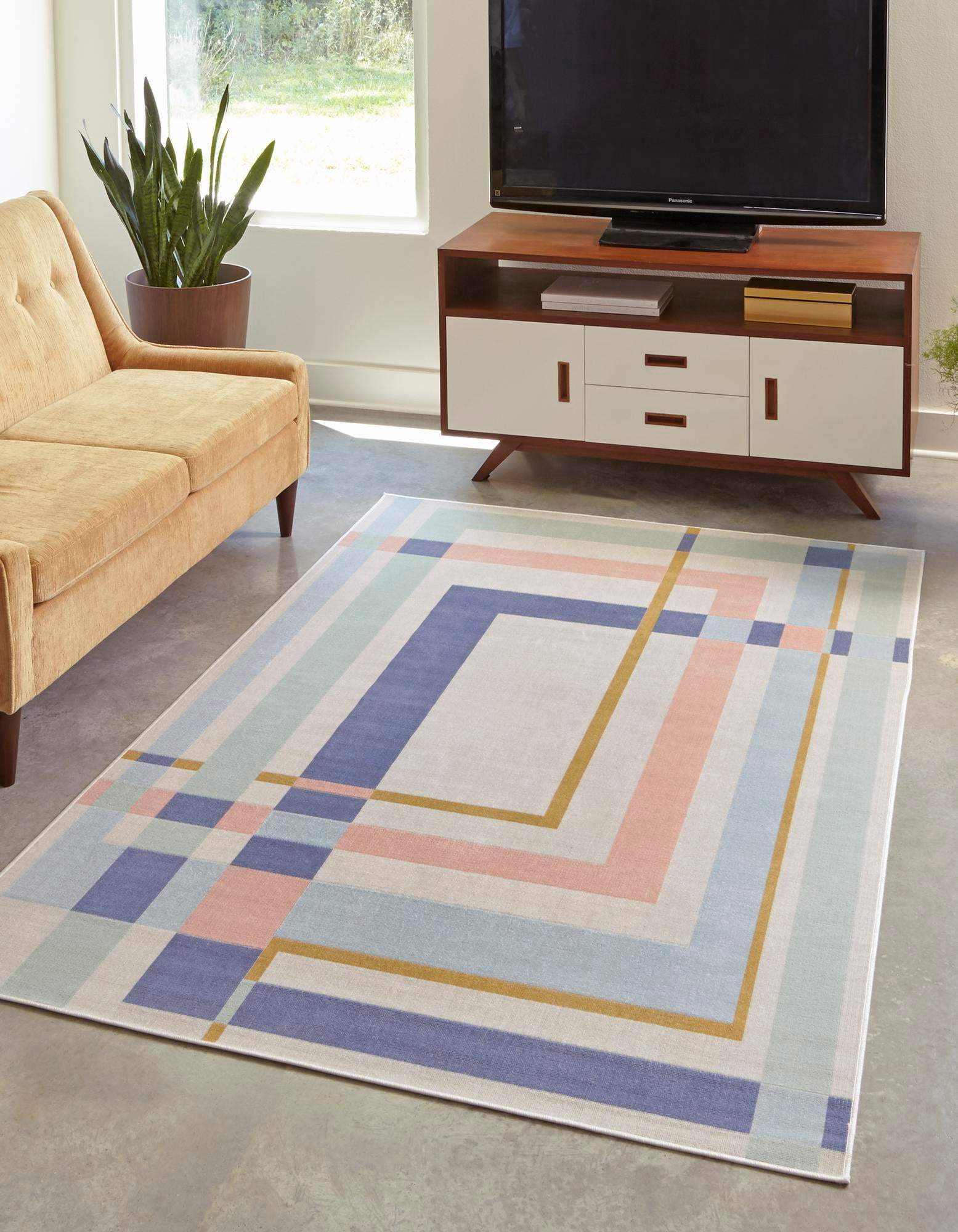 Rugs.com Lotus Collection Rug – 9' x 12' Multi Low Rug Perfect For ...