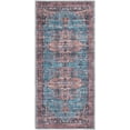 thumbnail image 1 of Rugs.com Maahru Collection Washable Rug – 4 Ft Runner Blue Low-Pile Rug Perfect For Hallways, Entryways, 1 of 1