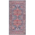 thumbnail image 1 of Rugs.com Maahru Collection Washable Rug – 4 Ft Runner Blue Low-Pile Rug Perfect For Hallways, Entryways, 1 of 1