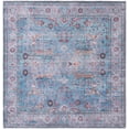 thumbnail image 1 of Rugs.com Maahru Collection Washable Rug – 5 Ft Square Blue Low-Pile Rug Perfect For Living Rooms, Kitchens, Entryways, 1 of 1