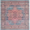 thumbnail image 1 of Rugs.com Maahru Collection Washable Rug – 5 Ft Square Blue Low-Pile Rug Perfect For Living Rooms, Kitchens, Entryways, 1 of 1