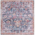 thumbnail image 1 of Rugs.com Maahru Collection Washable Rug – 5 Ft Square Navy Blue Low-Pile Rug Perfect For Living Rooms, Kitchens, Entryways, 1 of 1