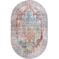 thumbnail image 1 of Rugs.com Maahru Collection Washable Rug – 5' x 8' Oval Multi Low-Pile Rug Perfect For Living Rooms, Large Dining Rooms, Open Floorplans, 1 of 1