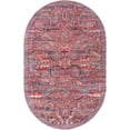 thumbnail image 1 of Rugs.com Maahru Collection Washable Rug – 5' x 8' Oval Rust Red Low-Pile Rug Perfect For Living Rooms, Large Dining Rooms, Open Floorplans, 1 of 1