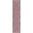 thumbnail image 1 of Rugs.com Maahru Collection Washable Rug – 8 Ft Runner Blue Low-Pile Rug Perfect For Hallways, Entryways, 1 of 1