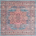 thumbnail image 1 of Rugs.com Maahru Collection Washable Rug – 8 Ft Square Blue Low-Pile Rug Perfect For Living Rooms, Kitchens, Entryways, 1 of 1