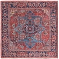 thumbnail image 1 of Rugs.com Maahru Collection Washable Rug – 8 Ft Square Rust Red Low-Pile Rug Perfect For Living Rooms, Kitchens, Entryways, 1 of 7
