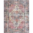 thumbnail image 1 of Rugs.com Maahru Collection Washable Rug – 8' x 10' Pink Low-Pile Rug Perfect For Living Rooms, Large Dining Rooms, Open Floorplans, 1 of 9