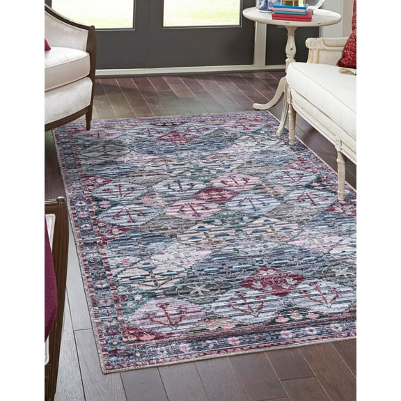 Rugs.com Mangata Collection Rug – 10' 6 x 13' Multi Low Rug Perfect For Living Rooms, Large Dining Rooms, Open Floorplans