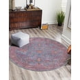 thumbnail image 1 of Rugs.com Mangata Collection Rug – 4' Round Antique Blue Low Rug Perfect For Kitchens, Dining Rooms, 1 of 9