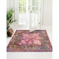 thumbnail image 1 of Rugs.com Mangata Collection Rug – 7' 10 Square Pink Low Rug Perfect For Living Rooms, Kitchens, Entryways, 1 of 9