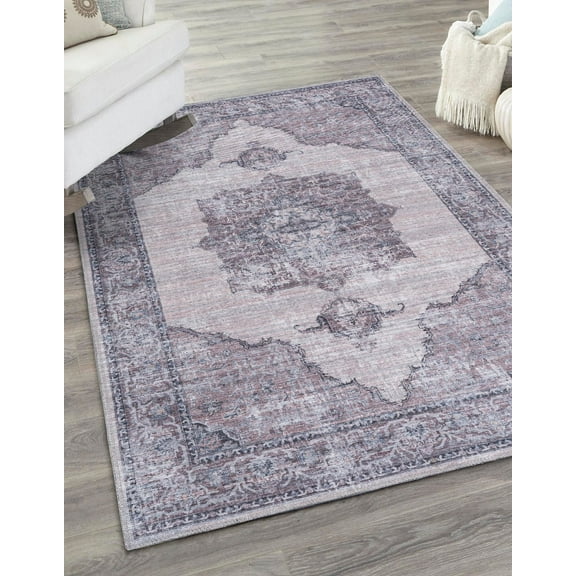 Rugs.com Mangata Collection Rug – 9' 2 x 12' Ivory And Gray Low Rug Perfect For Living Rooms, Large Dining Rooms, Open Floorplans