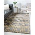 thumbnail image 1 of Rugs.com Marilyn Monroe™ Glam Trellis Collection Rug – 10' x 13' Gray Gold Medium Rug Perfect For Living Rooms, Large Dining Rooms, Open Floorplans, 1 of 9