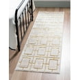 thumbnail image 1 of Rugs.com Marilyn Monroe™ Glam Trellis Collection Rug – 12 Ft Runner White Gold Medium Rug Perfect For Hallways, Entryways, 1 of 9