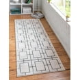 thumbnail image 1 of Rugs.com Marilyn Monroe™ Glam Trellis Collection Rug – 12 Ft Runner White Silver Medium Rug Perfect For Hallways, Entryways, 1 of 9