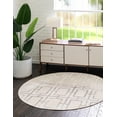 thumbnail image 1 of Rugs.com Marilyn Monroe™ Glam Trellis Collection Rug – 5 Ft Round White Silver Medium Rug Perfect For Kitchens, Dining Rooms, 1 of 9