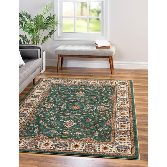 Rugs.com Medina Collection Rug – 2' x 3' Emerald Green Medium Rug Perfect For Entryways, Kitchens, Breakfast Nooks, Accent Pieces